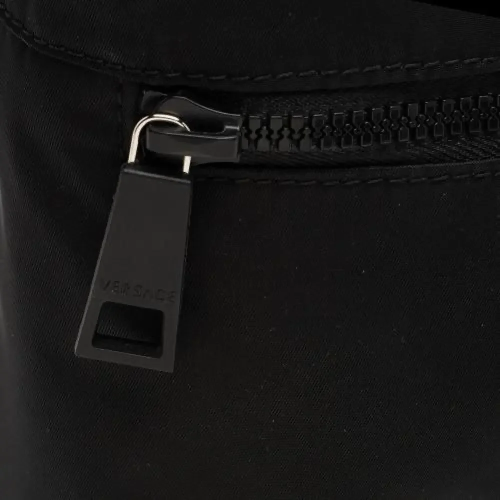NWT Versace La Medusa Pallazo Black Nylon Fanny Pack Bum Belt Sling Bag $900
